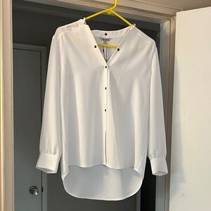 NIC+ZOE Ivory Blouse with Dark Accents